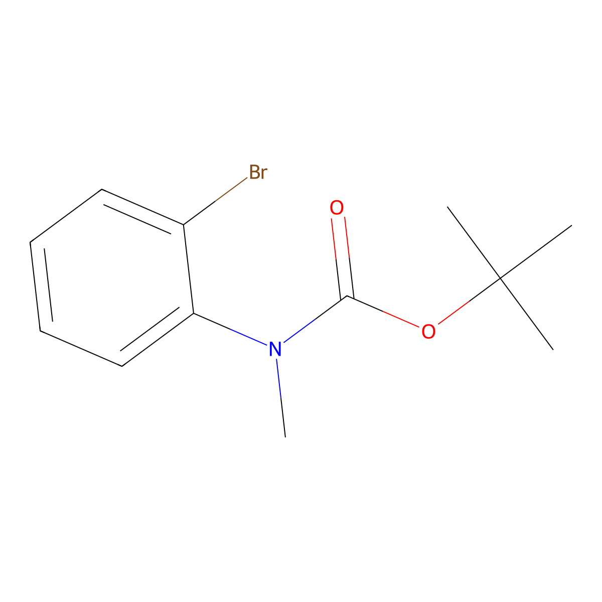tert-Butyl 2-bromophenyl(methyl)carbamate molecular structure, CAS 714914-39-3