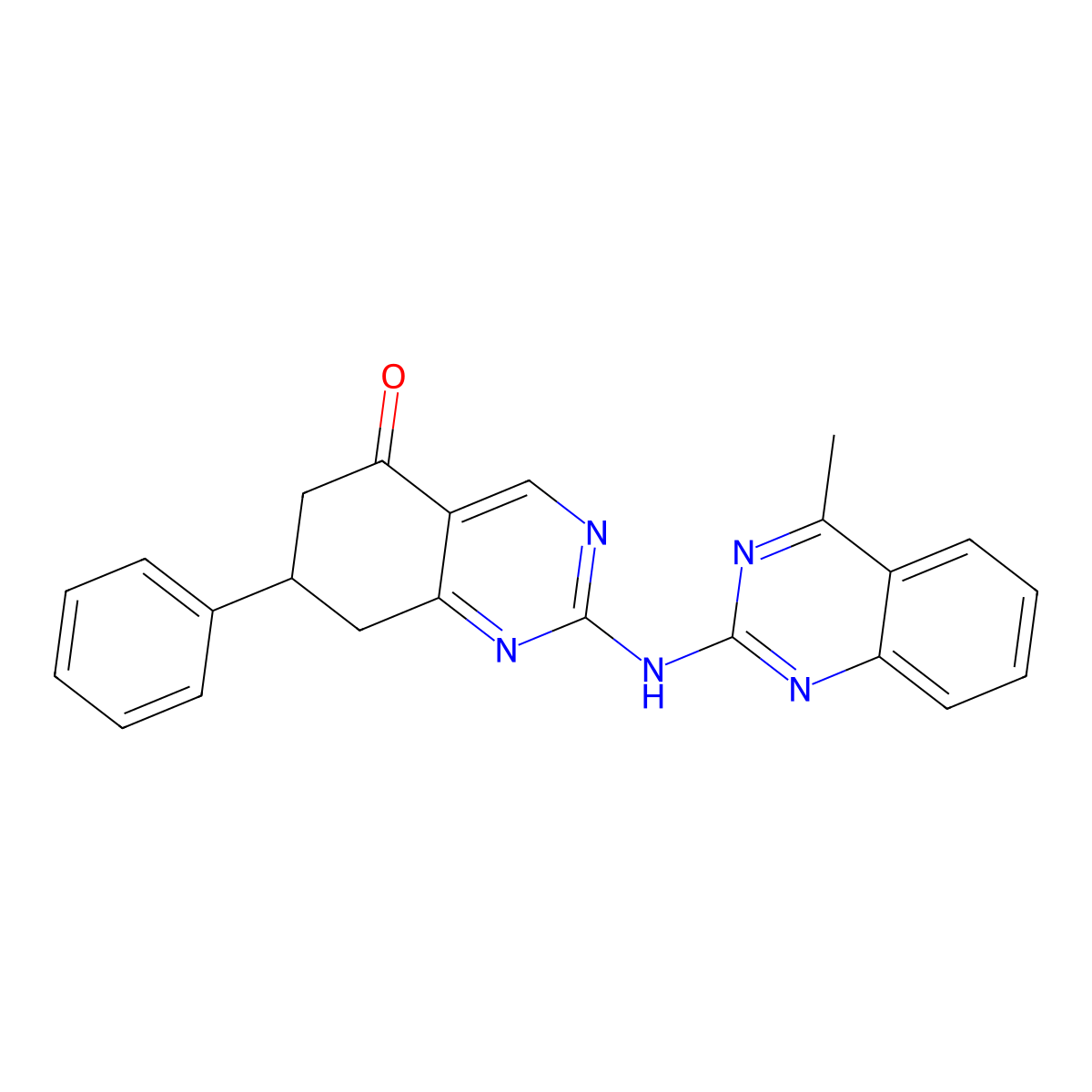 2-[(4-methylquinazolin-2-yl)amino]-7-phenyl-7,8-dihydroquinazolin-5(6H)-one molecular structure, CAS 714918-27-1