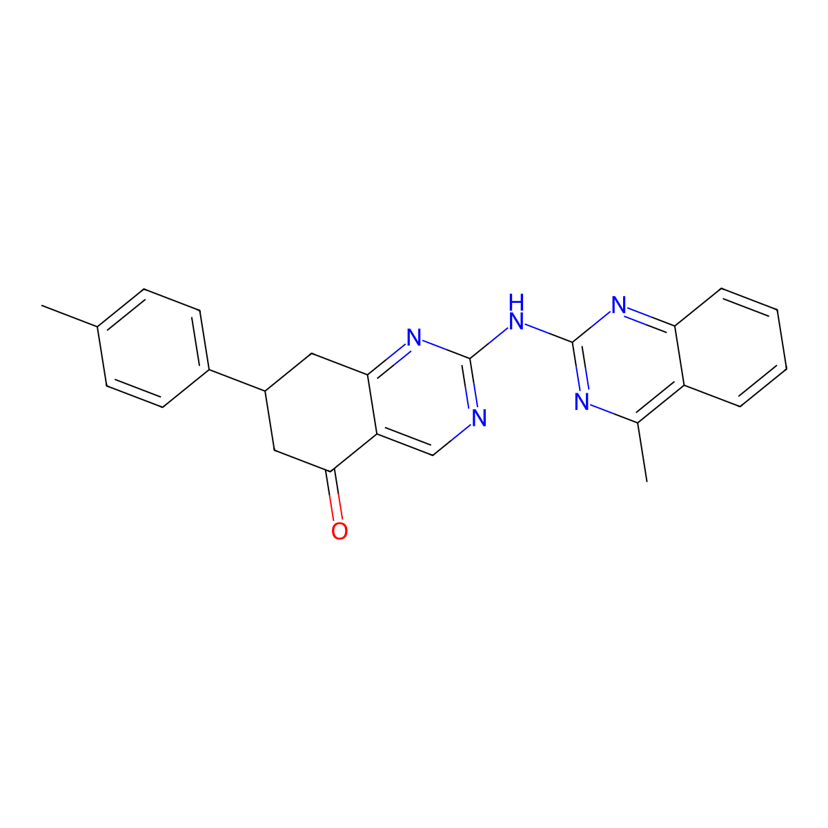 7-(4-methylphenyl)-2-[(4-methylquinazolin-2-yl)amino]-7,8-dihydroquinazolin-5(6H)-one molecular structure, CAS 714921-85-4