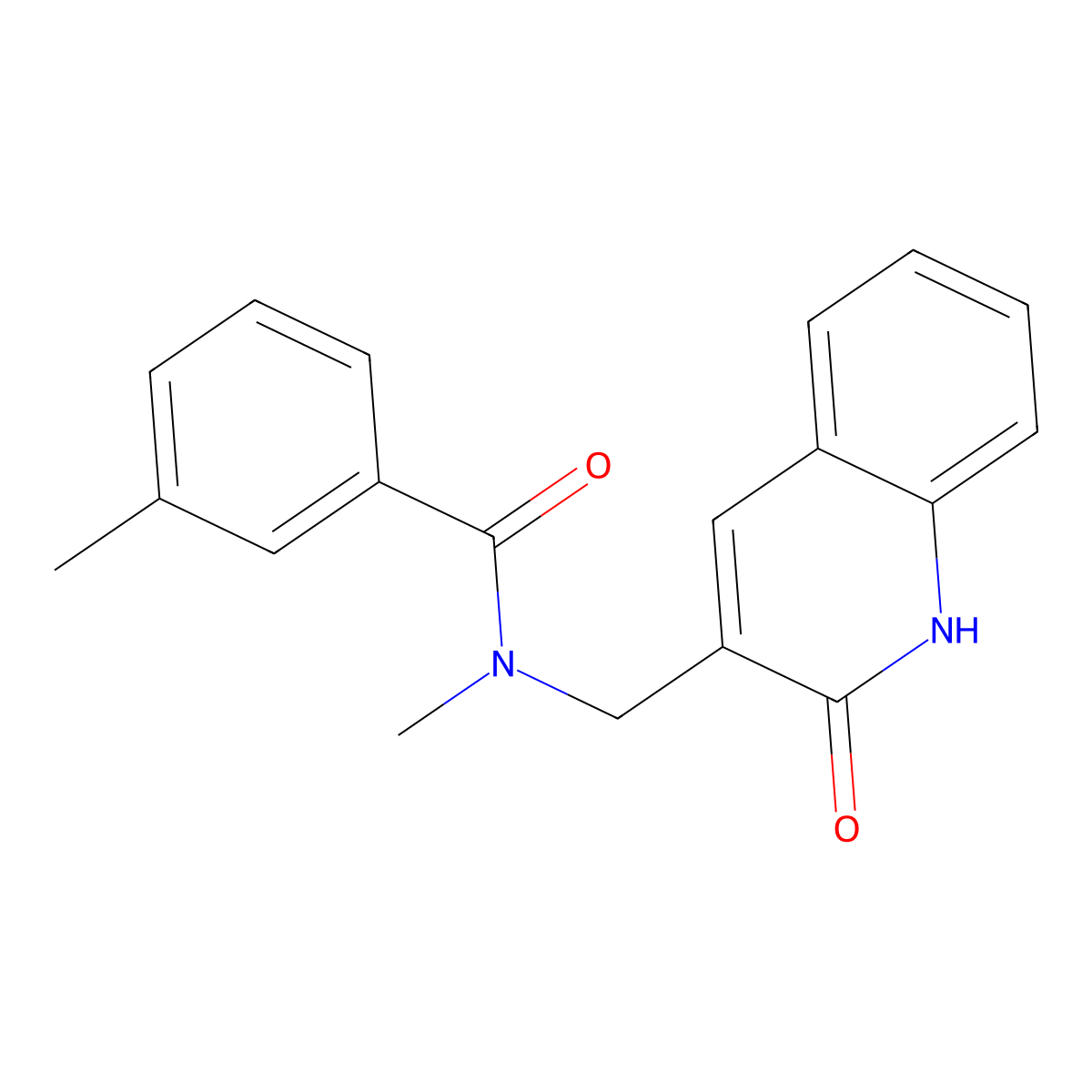 N,3-dimethyl-N-[(2-oxo-1H-quinolin-3-yl)methyl]benzamide molecular structure, CAS 714923-90-7