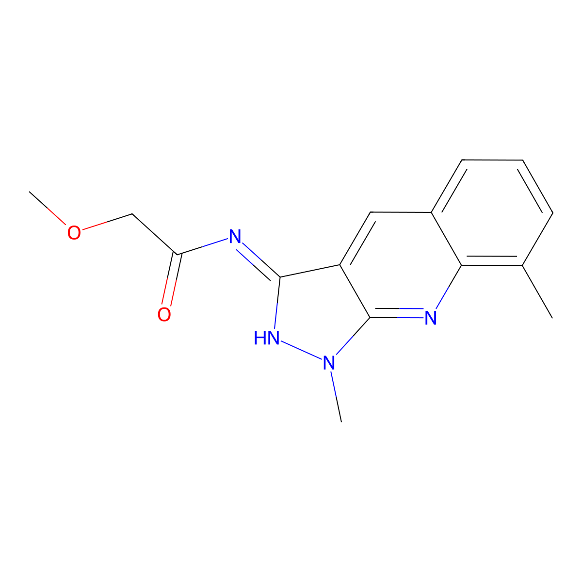 N-(1,8-dimethylpyrazolo[3,4-b]quinolin-3-yl)-2-methoxyacetamide molecular structure, CAS 714929-56-3