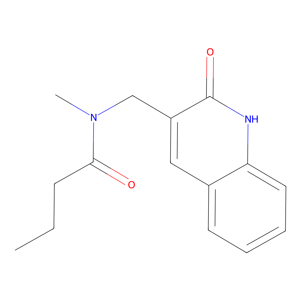 N-methyl-N-[(2-oxo-1H-quinolin-3-yl)methyl]butanamide molecular structure, CAS 714929-80-3