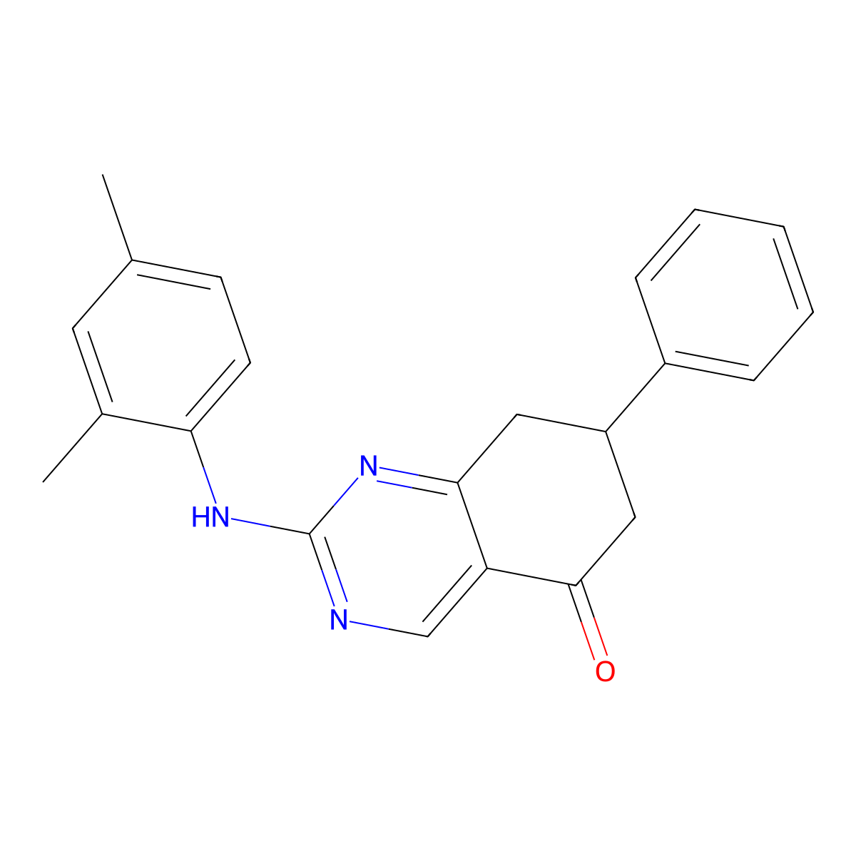 2-[(2,4-dimethylphenyl)amino]-7-phenyl-7,8-dihydroquinazolin-5(6H)-one molecular structure, CAS 714930-64-0