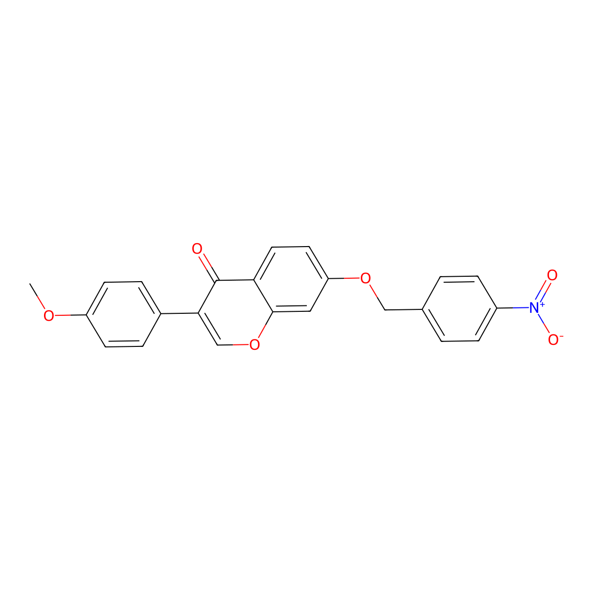3-(4-Methoxyphenyl)-7-[(4-nitrophenyl)methoxy]chromen-4-one molecular structure, CAS 714931-25-6