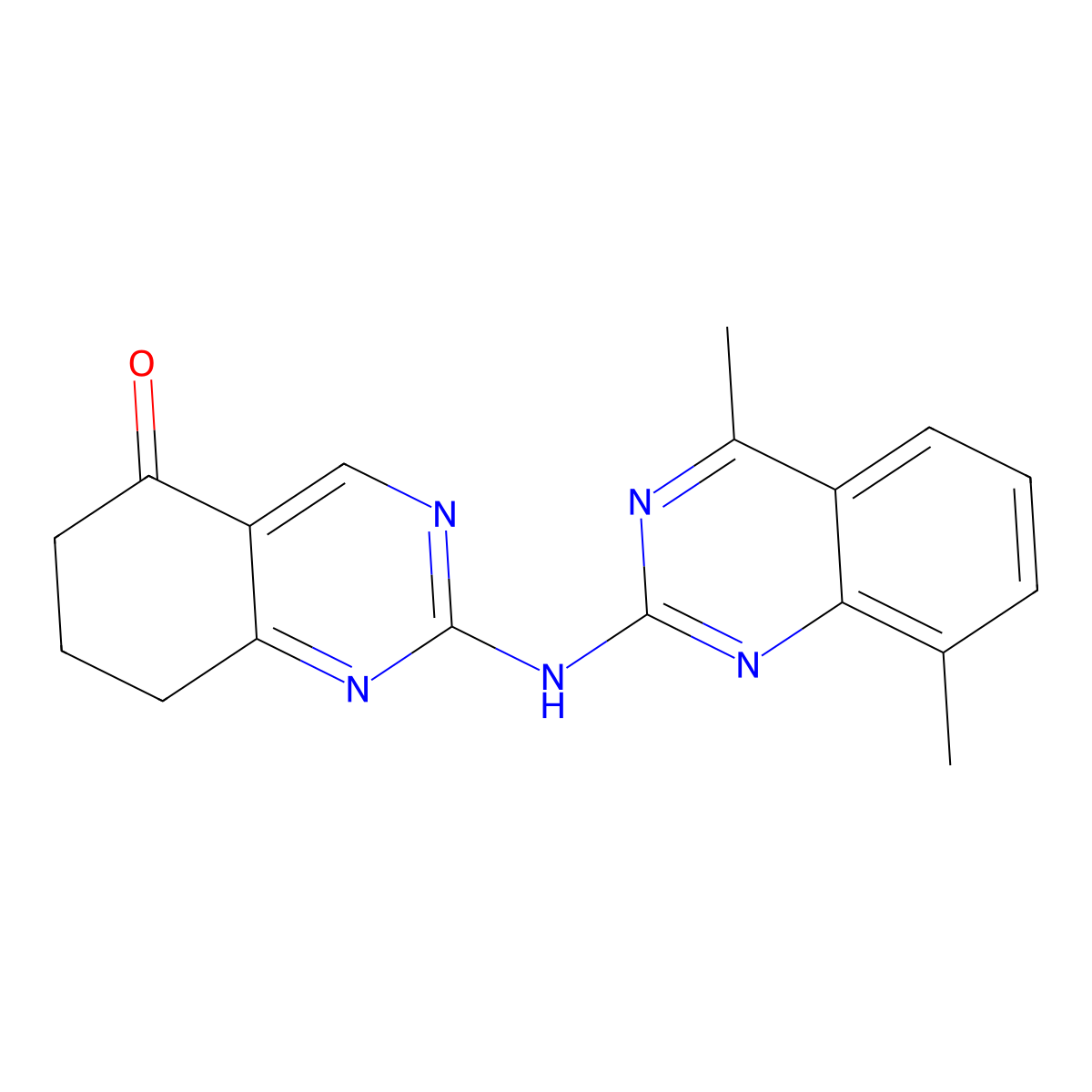 2-[(4,8-dimethylquinazolin-2-yl)amino]-7,8-dihydroquinazolin-5(6H)-one molecular structure, CAS 714933-19-4