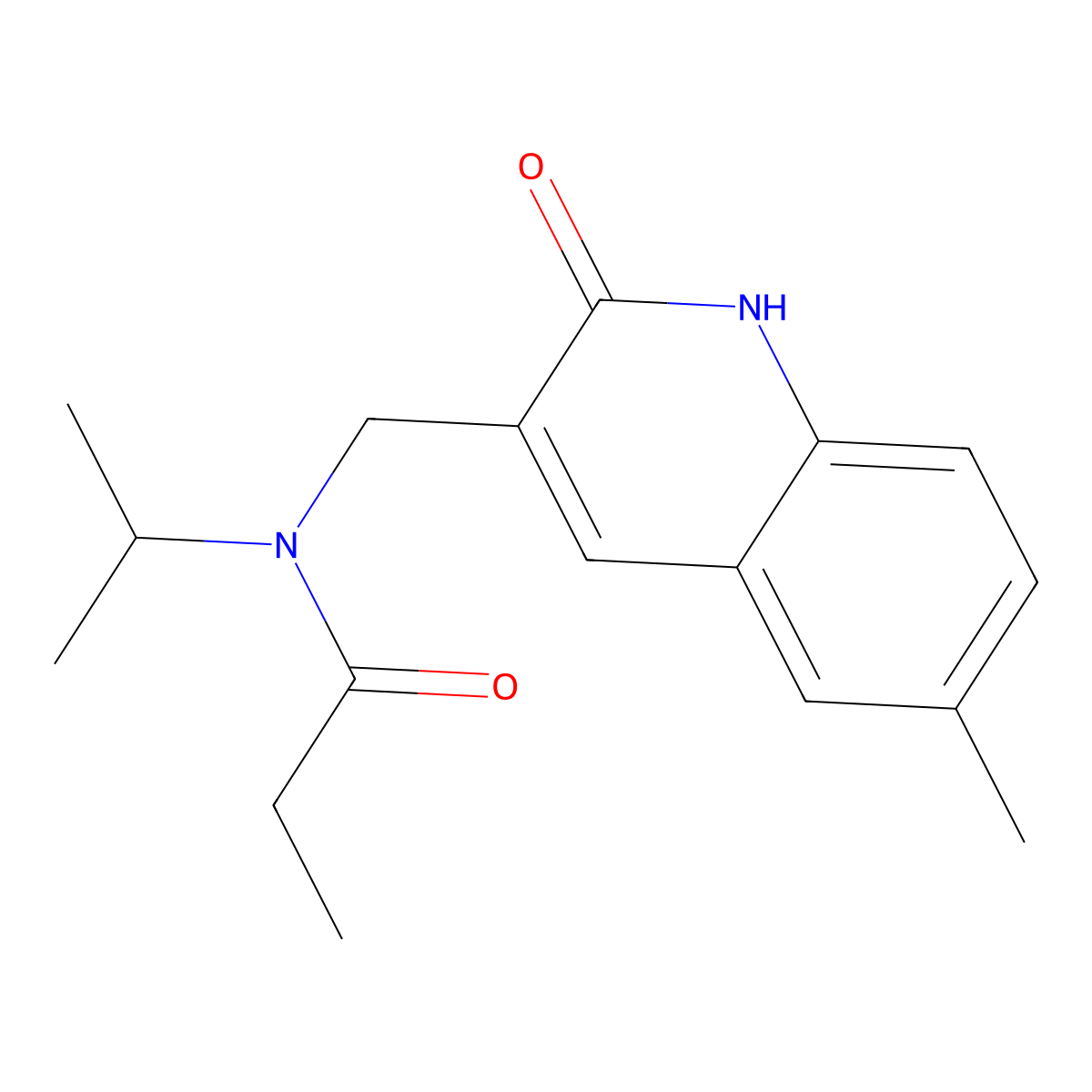 N-[(6-methyl-2-oxo-1H-quinolin-3-yl)methyl]-N-propan-2-ylpropanamide molecular structure, CAS 714933-66-1