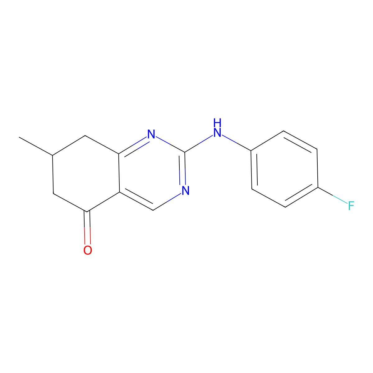 2-[(4-fluorophenyl)amino]-7-methyl-7,8-dihydroquinazolin-5(6H)-one molecular structure, CAS 714935-57-6