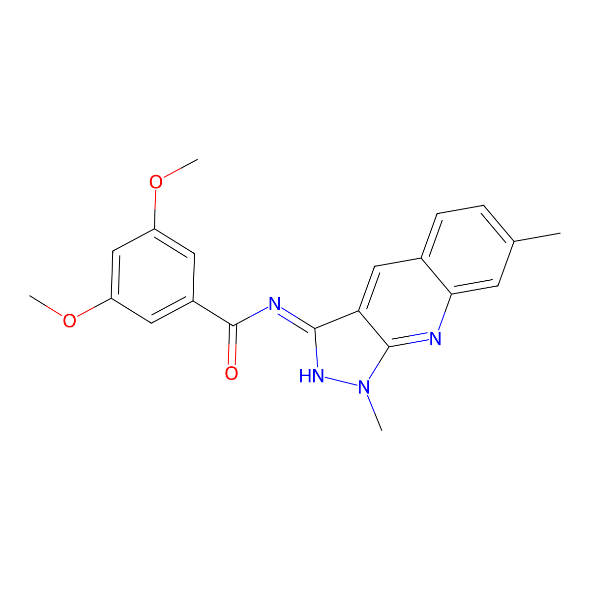 N-(1,7-dimethylpyrazolo[3,4-b]quinolin-3-yl)-3,5-dimethoxybenzamide molecular structure, CAS 714935-99-6