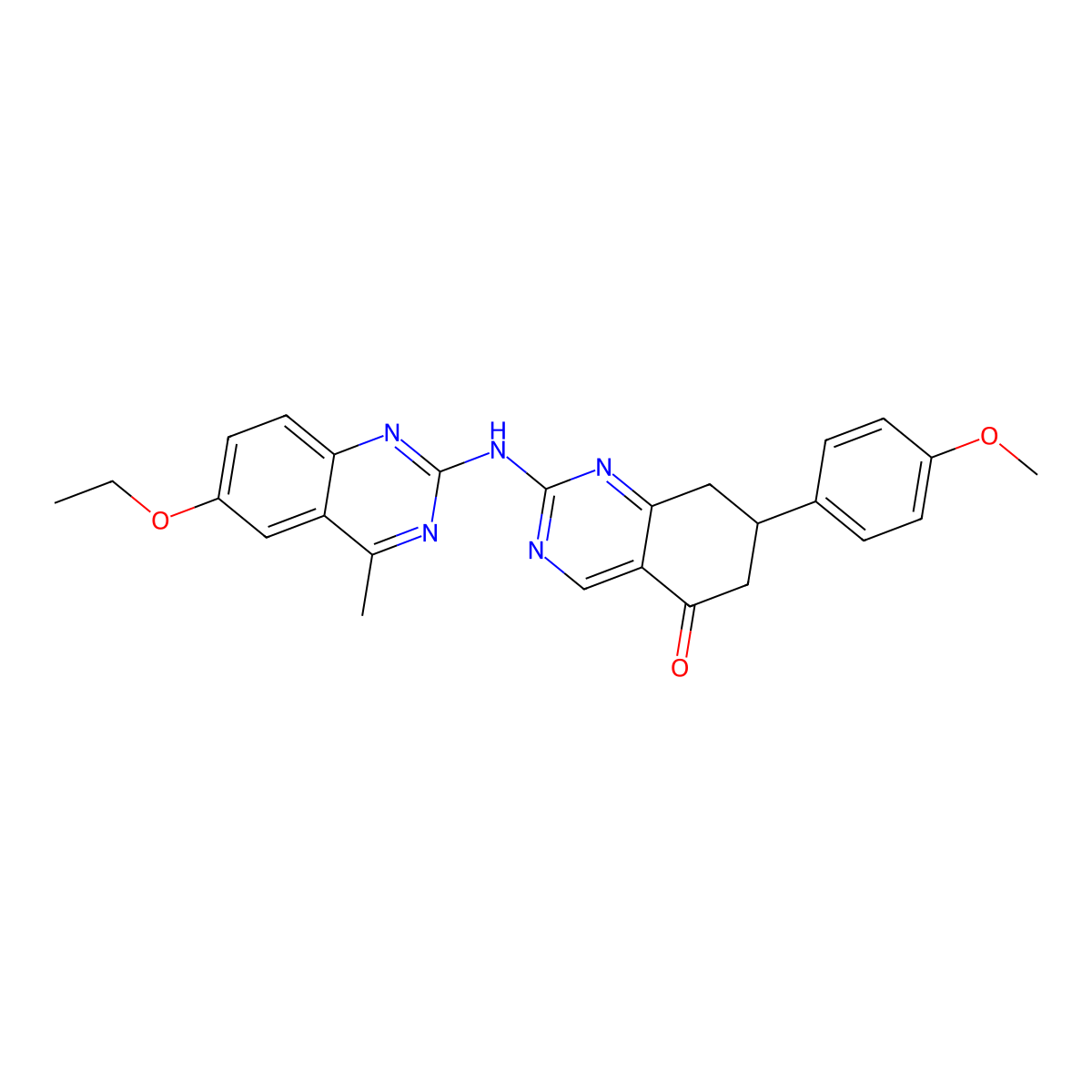 2-[(6-ethoxy-4-methylquinazolin-2-yl)amino]-7-(4-methoxyphenyl)-7,8-dihydroquinazolin-5(6H)-one molecular structure, CAS 714936-44-4
