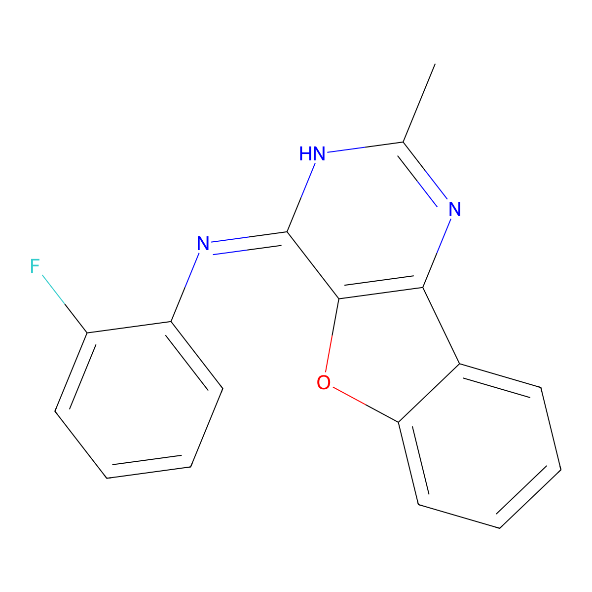N-(2-fluorophenyl)-2-methyl-[1]benzofuro[3,2-d]pyrimidin-4-amine molecular structure, CAS 714937-17-4