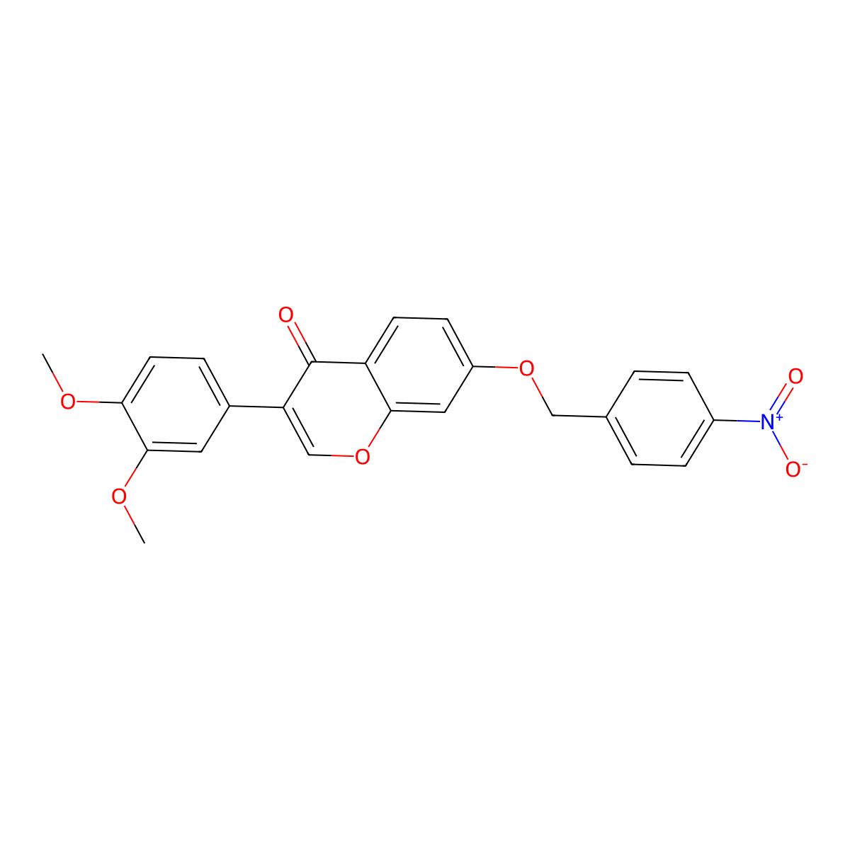 3-(3,4-Dimethoxyphenyl)-7-[(4-nitrophenyl)methoxy]chromen-4-one molecular structure, CAS 714938-00-8