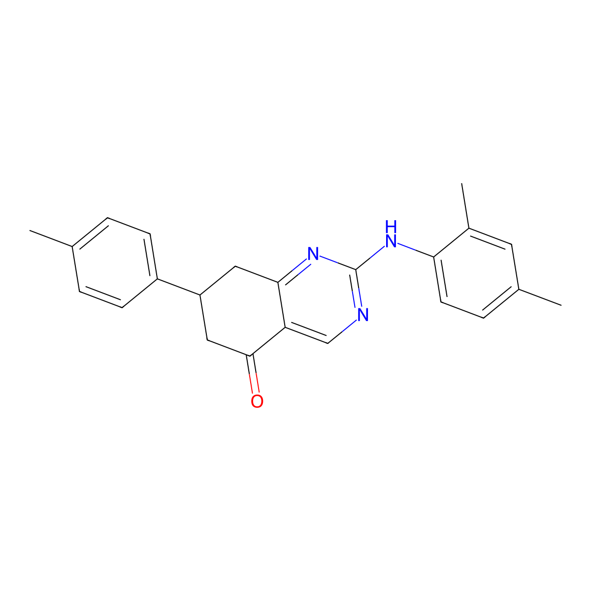 2-[(2,4-dimethylphenyl)amino]-7-(4-methylphenyl)-7,8-dihydroquinazolin-5(6H)-one molecular structure, CAS 714939-19-2