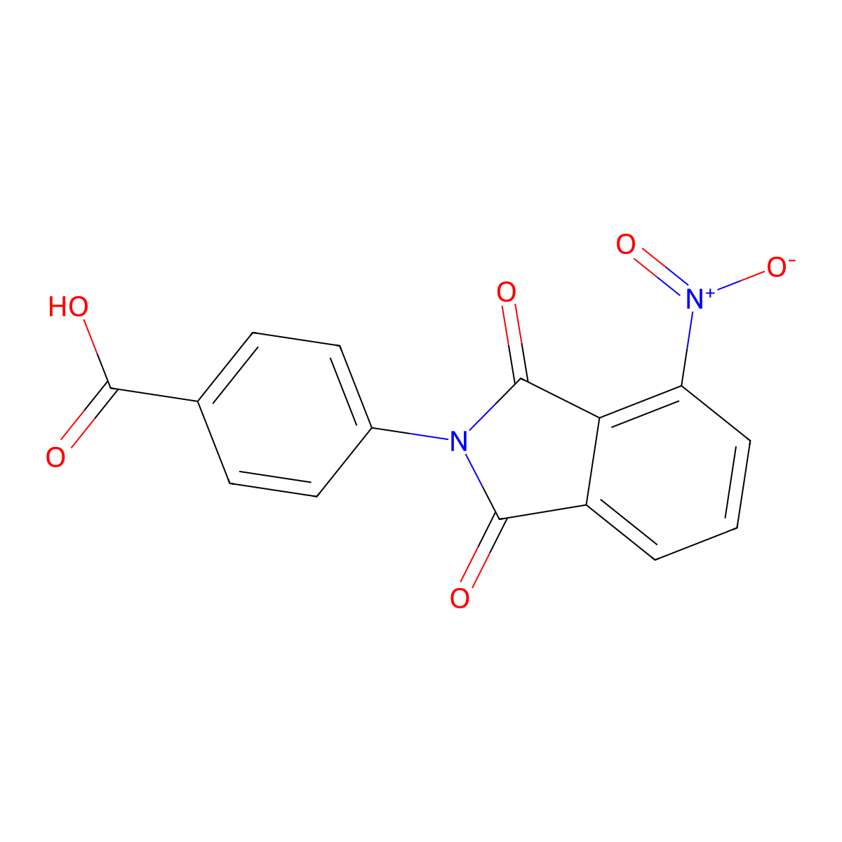 4-(4-nitro-1,3-dioxo-1,3-dihydro-2H-isoindol-2-yl)benzoic acid molecular structure, CAS 71494-65-0