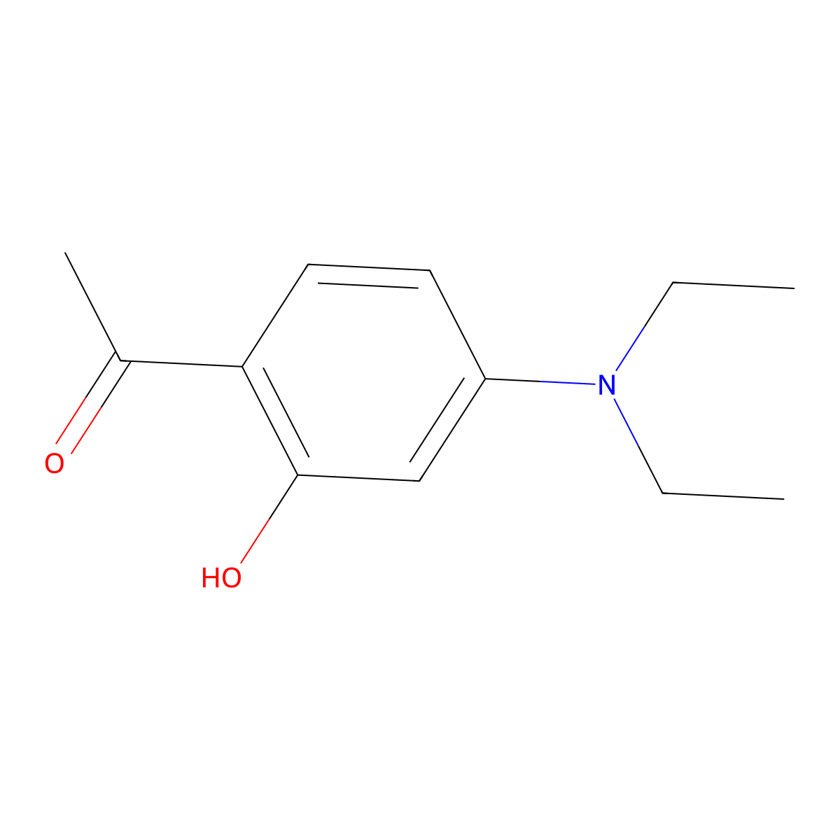 1-(4-Diethylamino-2-hydroxy-phenyl)-ethanone molecular structure, CAS 71494-78-5
