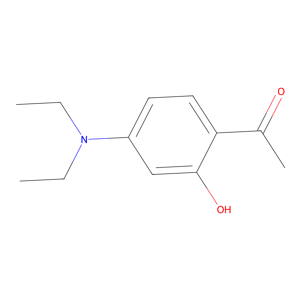 1-(4-Diethylamino-2-hydroxy-phenyl)-ethanone molecular structure, CAS 71494-78-5