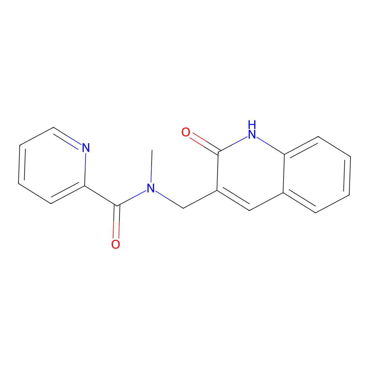 N-methyl-N-[(2-oxo-1H-quinolin-3-yl)methyl]pyridine-2-carboxamide molecular structure, CAS 714943-79-0