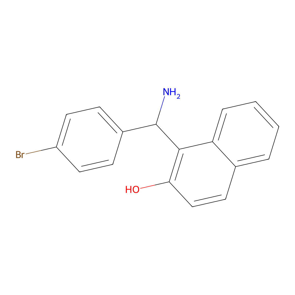 1-[Amino-(4-bromo-phenyl)-methyl]-naphthalen-2-ol molecular structure, CAS 714953-85-2