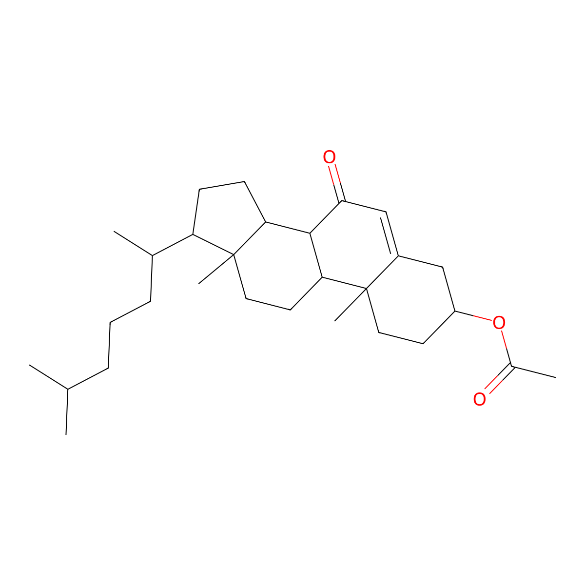 7-Oxocholest-5-en-3-yl acetate molecular structure, CAS 71496-99-6
