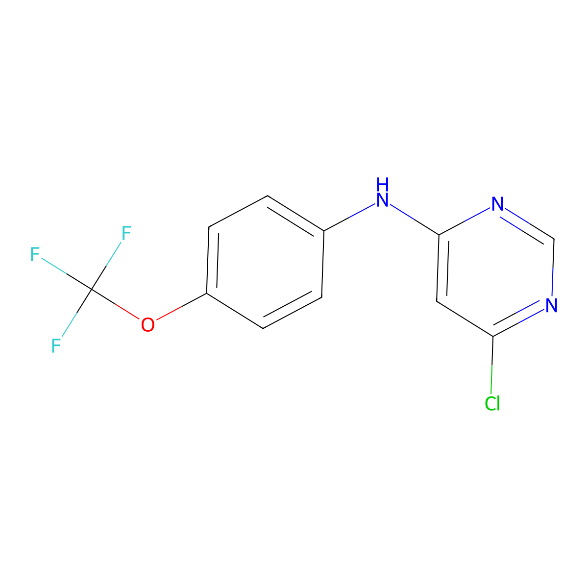 (6-Chloro-pyrimidin-4-yl)-(4-trifluoromethoxy-phenyl)-amine molecular structure, CAS 714962-04-6