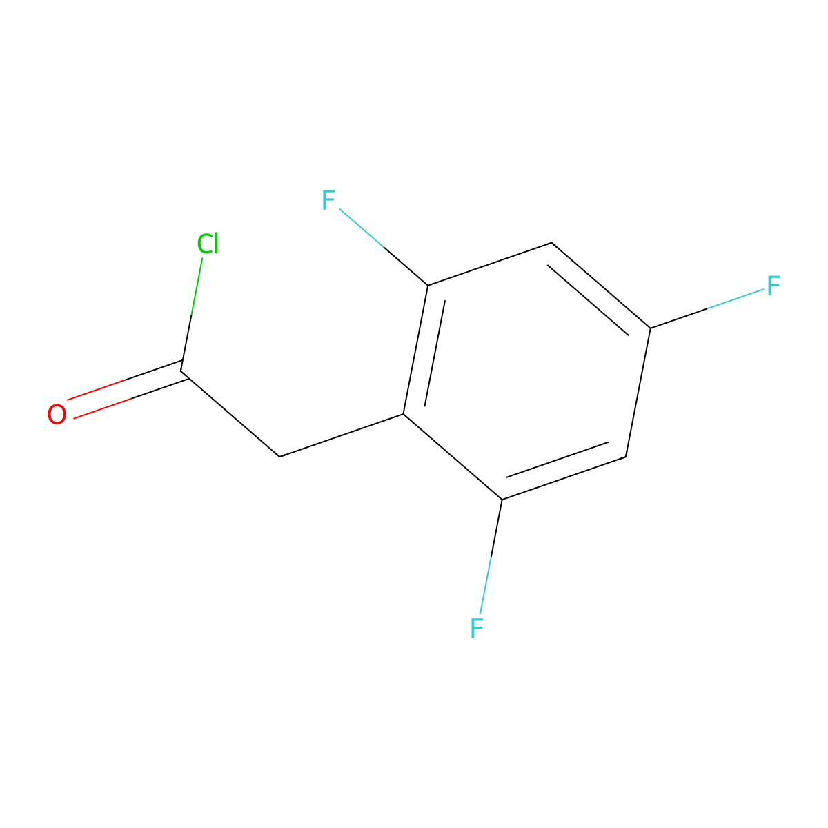 2,4,6-Trifluorophenylacetyl chloride molecular structure, CAS 714963-55-0