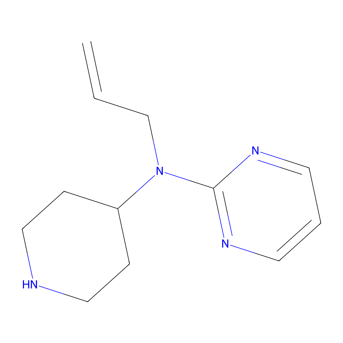 N-allyl-N-(piperidin-4-yl)pyrimidin-2-amine molecular structure, CAS 714968-60-2