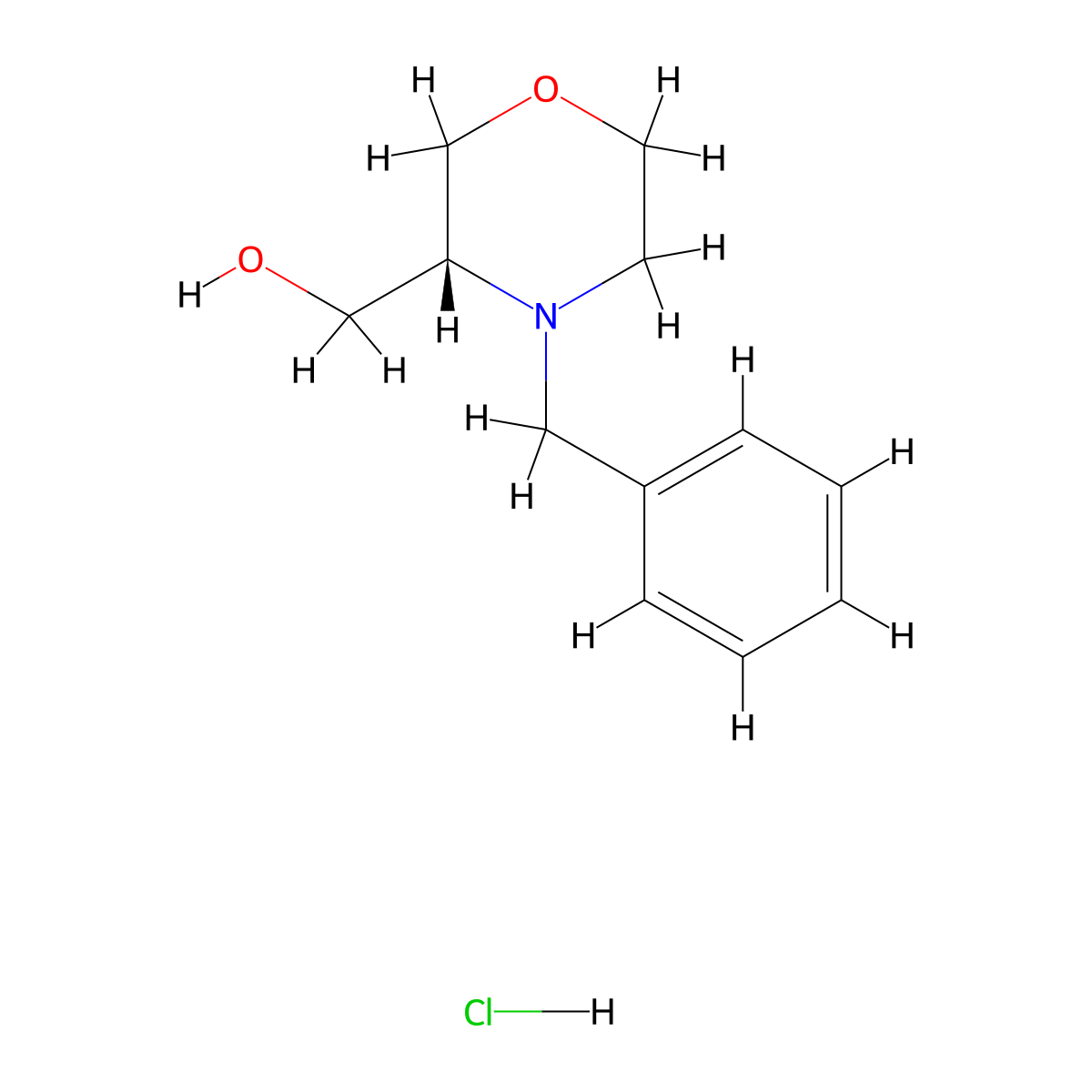(R)-(4-Benzylmorpholin-3-yl)methanol hydrochloride molecular structure, CAS 714971-27-4