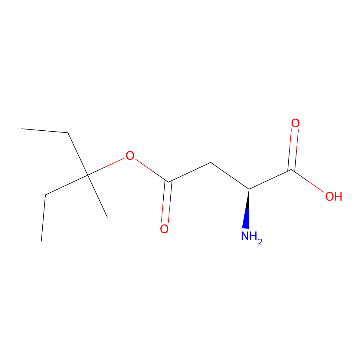 L-Aspartic acid, 4-(1-ethyl-1-methylpropyl) ester molecular structure, CAS 714971-32-1