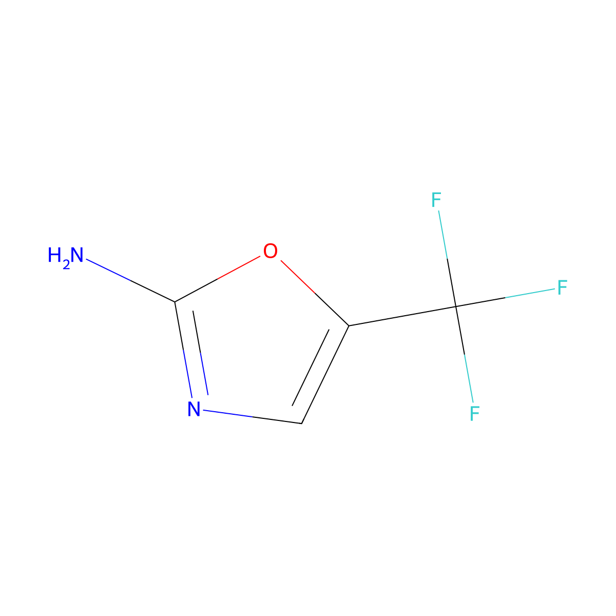 5-(Trifluoromethyl)-1,3-oxazol-2-amine molecular structure, CAS 714972-00-6