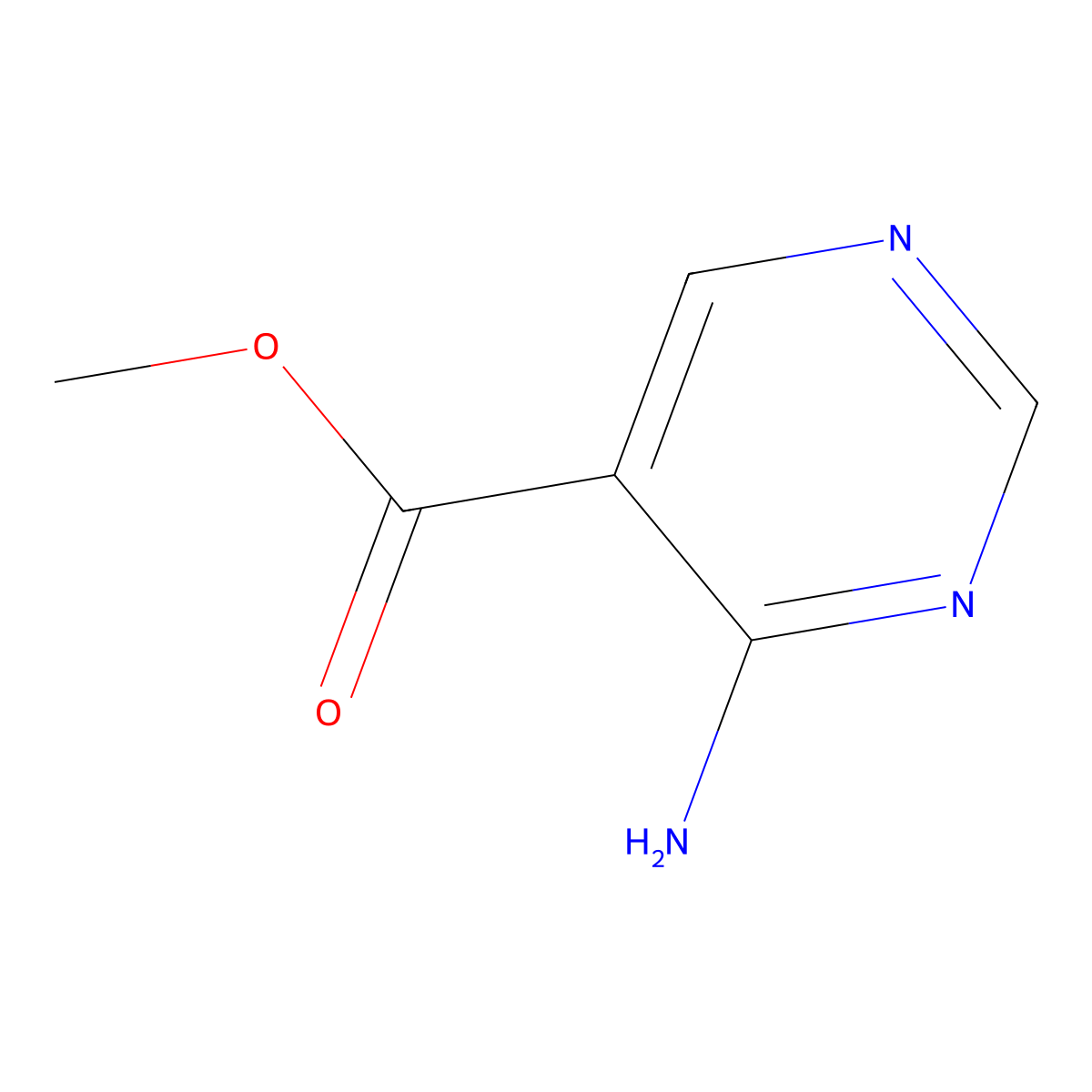 Methyl 4-aminopyrimidine-5-carboxylate molecular structure, CAS 714975-53-8