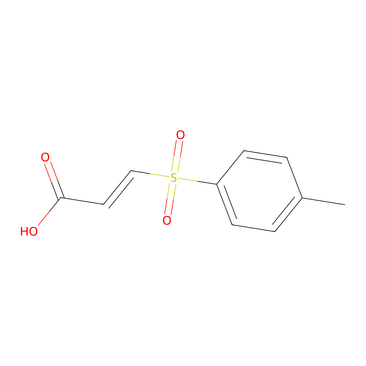 3-(4-Methylbenzene-1-sulfonyl)prop-2-enoic acid molecular structure, CAS 715-12-8