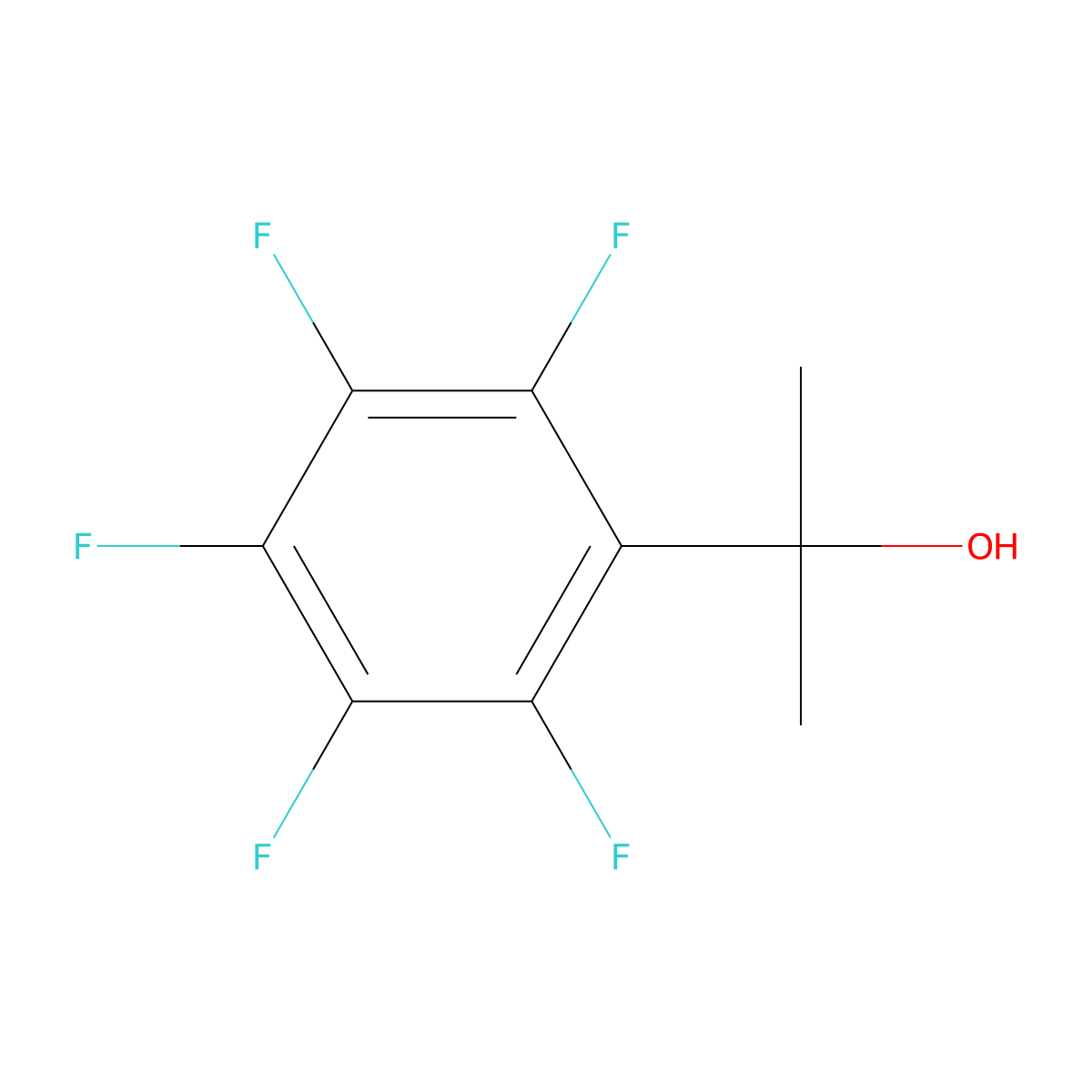 2-(Pentafluorophenyl)propan-2-ol molecular structure, CAS 715-31-1