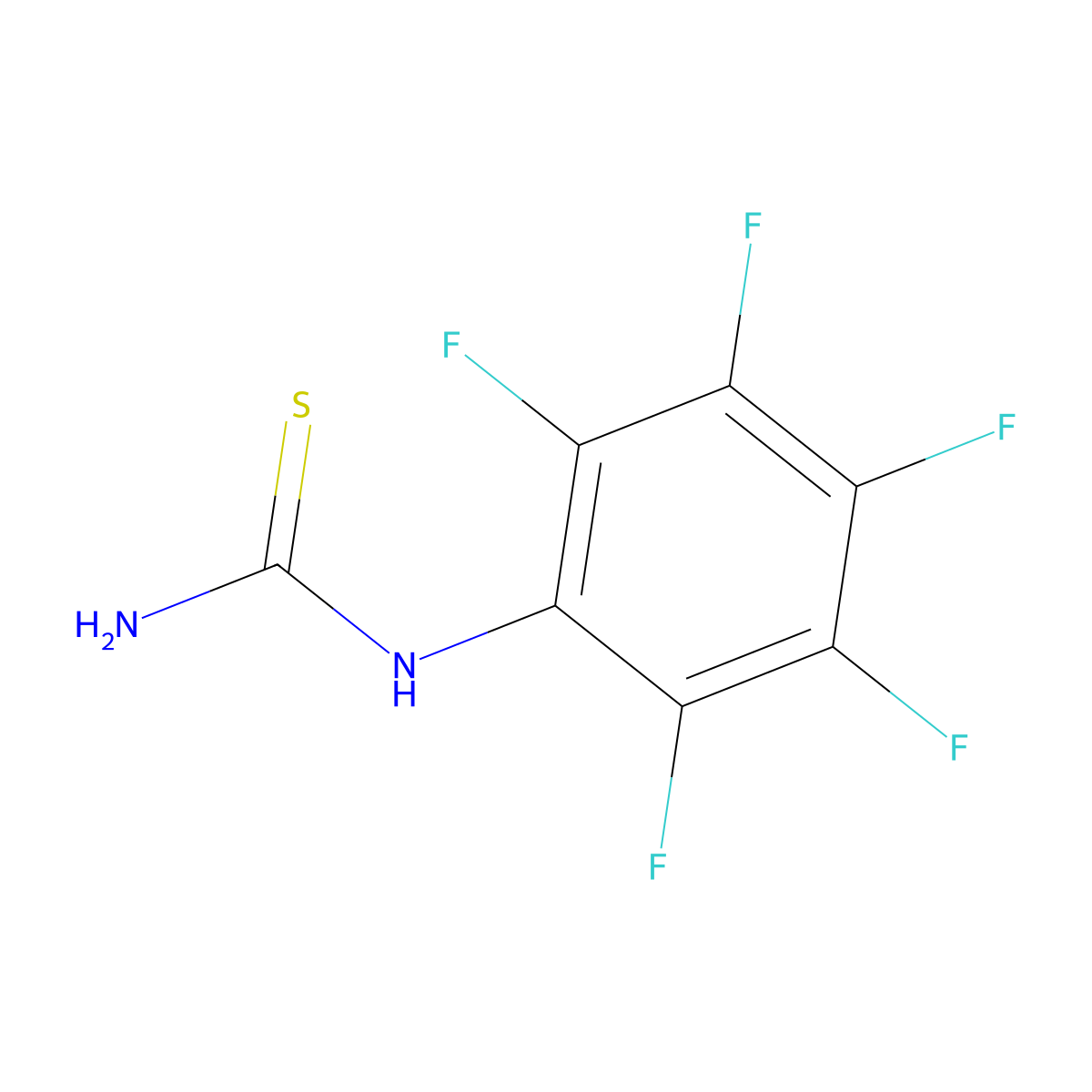 n-(Pentafluorophenyl)thiourea molecular structure, CAS 715-60-6