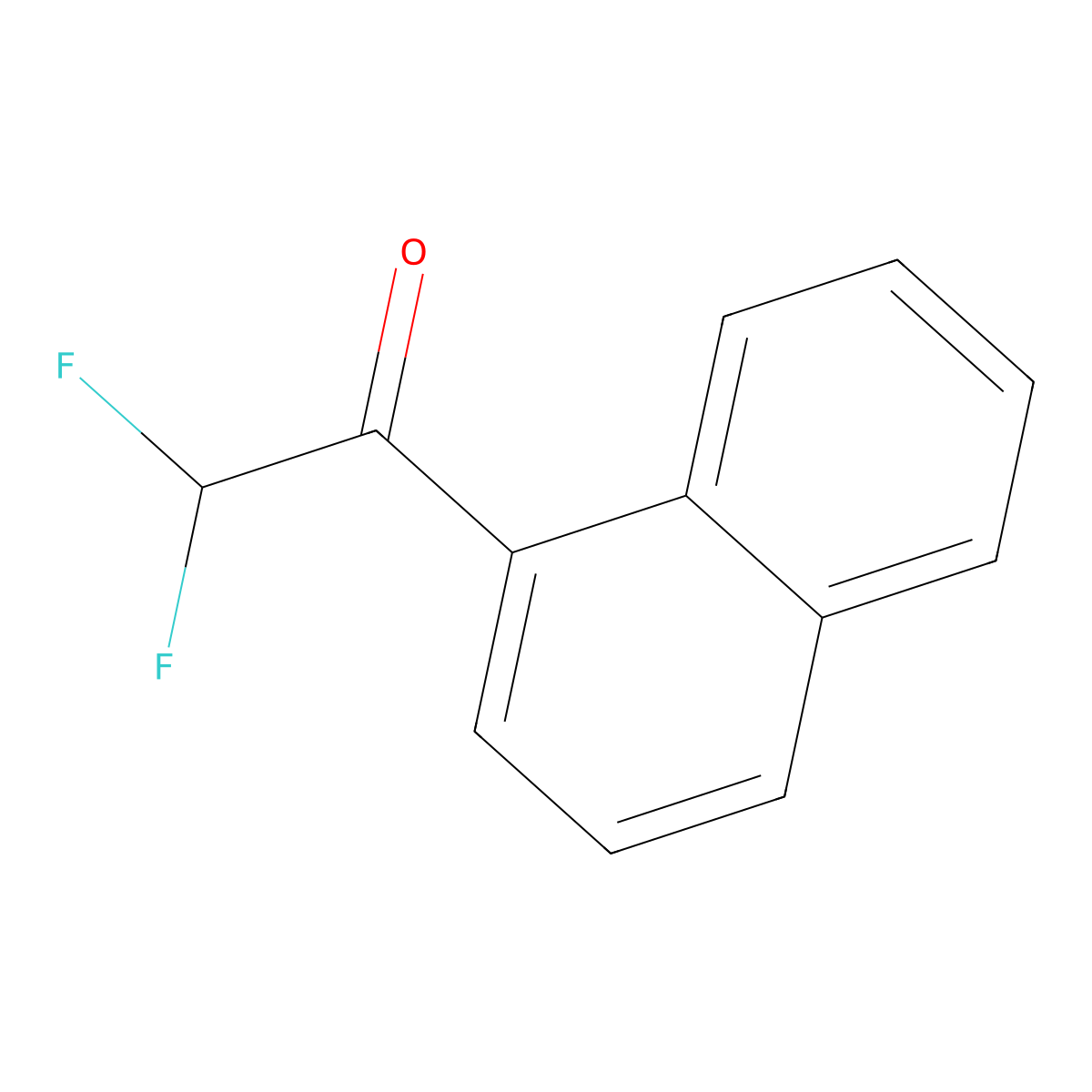 2,2-Difluoro-1-(naphthalen-1-yl)ethan-1-one molecular structure, CAS 715-80-0