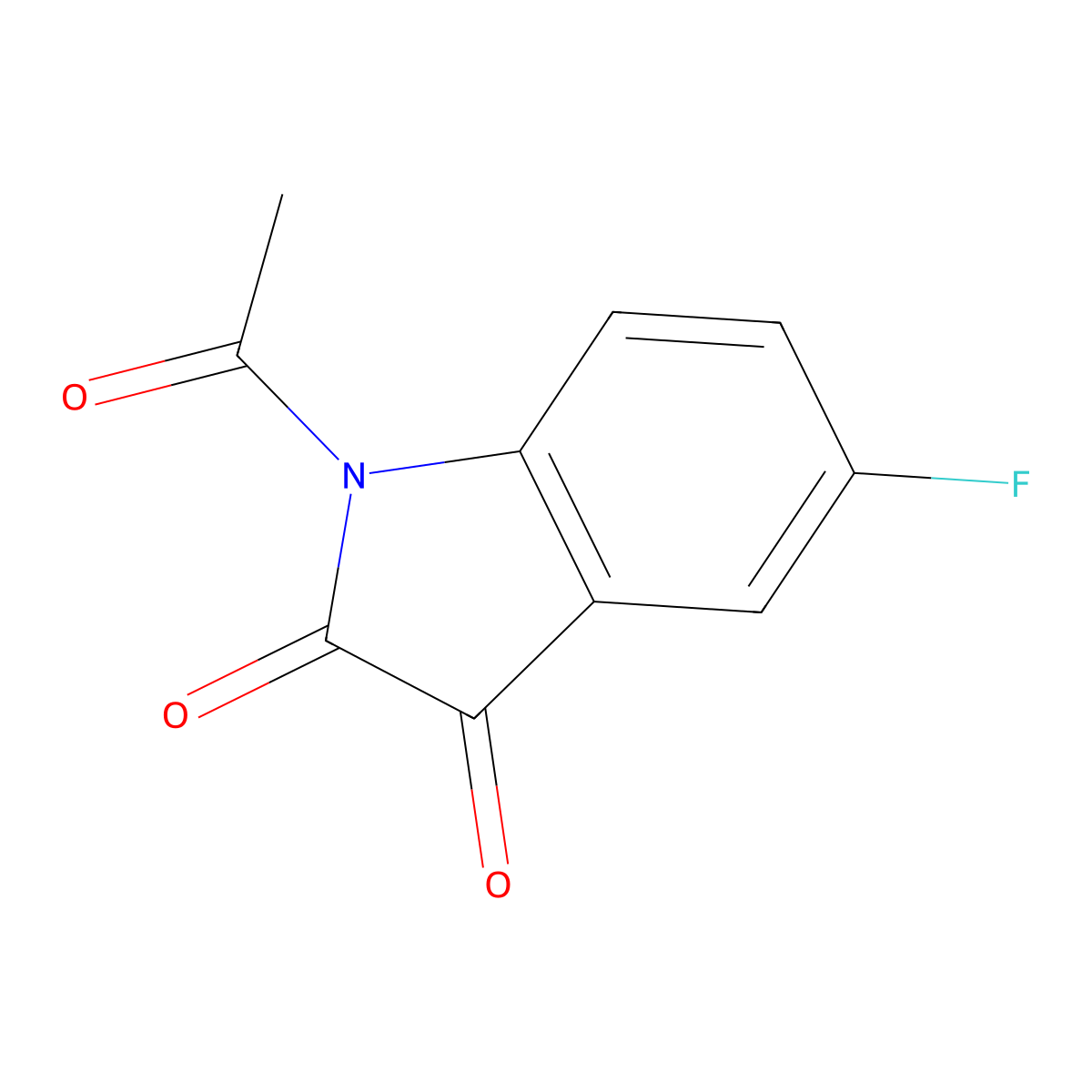 1-acetyl-5-fluoro-1H-indole-2,3-dione molecular structure, CAS 715-88-8