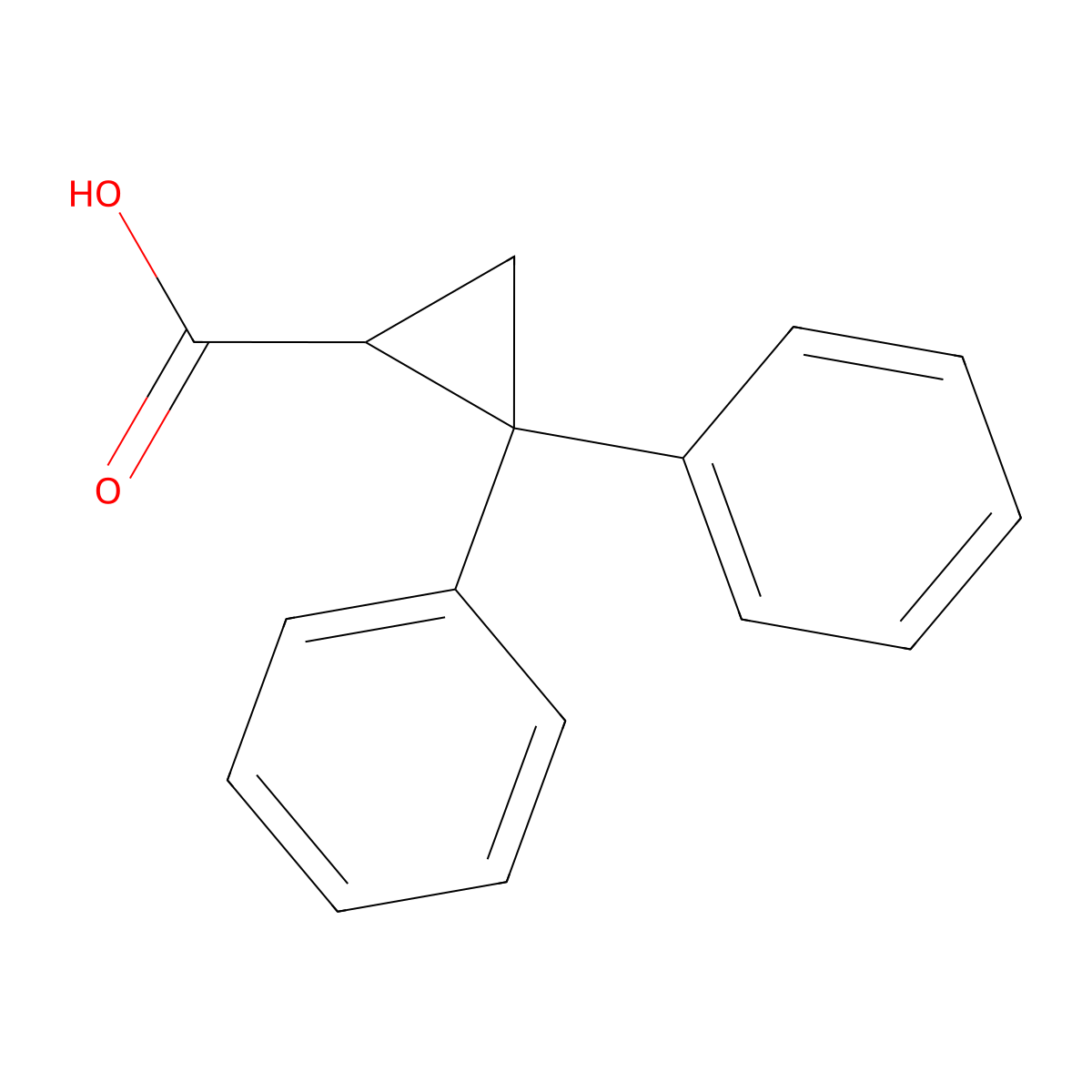 2,2-Diphenylcyclopropanecarboxylic acid molecular structure, CAS 7150-12-1