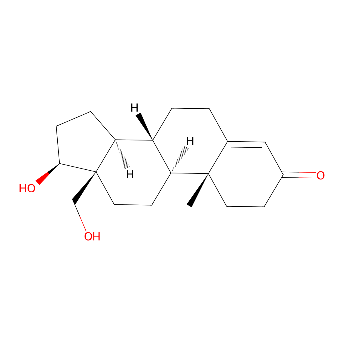 (8R,9S,10R,13S,14S,17S)-17-hydroxy-13-(hydroxymethyl)-10-methyl-1,2,6,7,8,9,11,12,14,15,16,17-dodecahydrocyclopenta[a]phenanthren-3-one molecular structure, CAS 7150-17-6