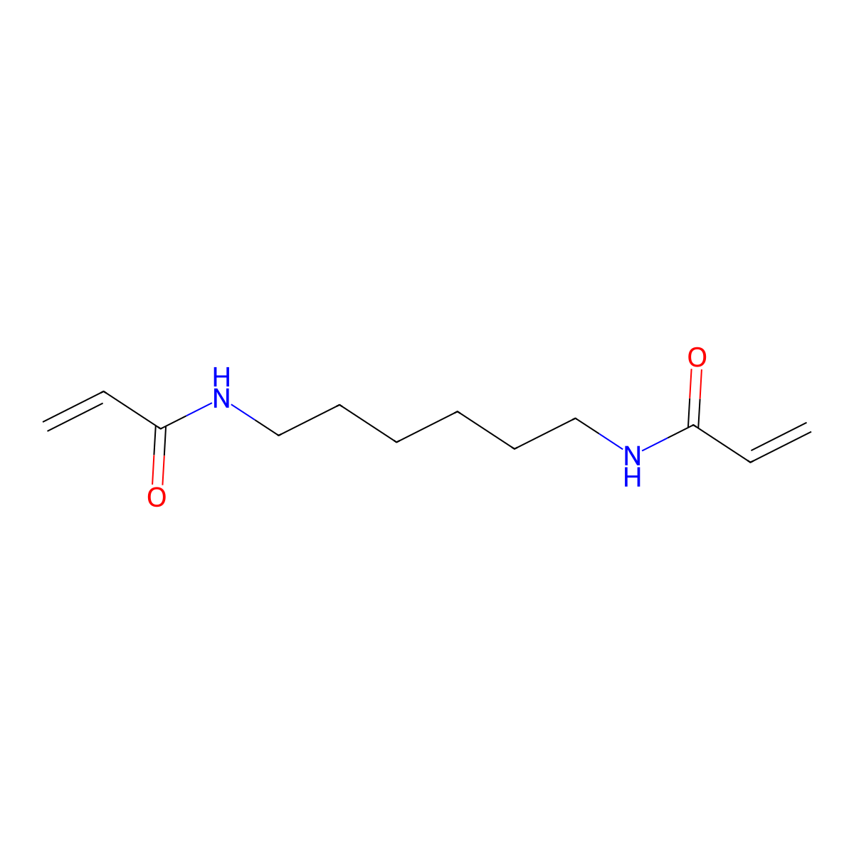 1,6-Hexamethylenebisacrylamide molecular structure, CAS 7150-41-6