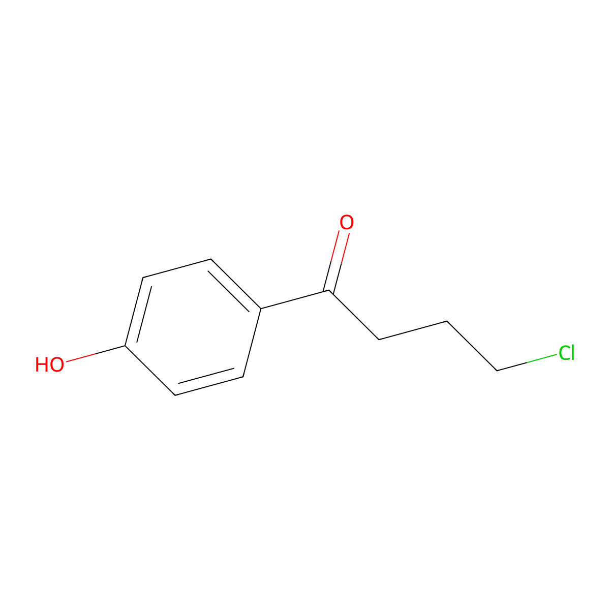 4-Chloro-4'-hydroxybutyrophenone molecular structure, CAS 7150-55-2