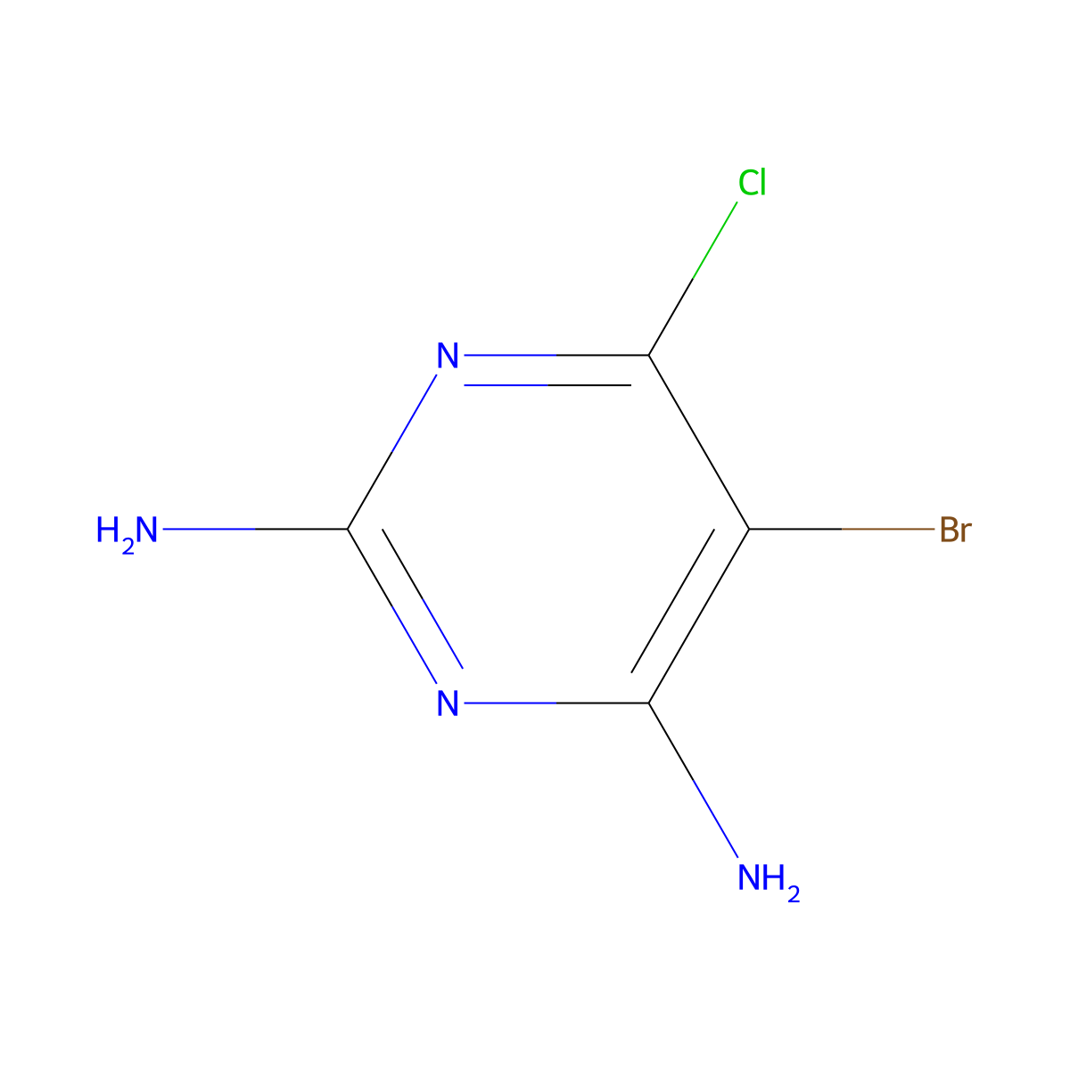 5-Bromo-6-chloropyrimidine-2,4-diamine molecular structure, CAS 7150-68-7