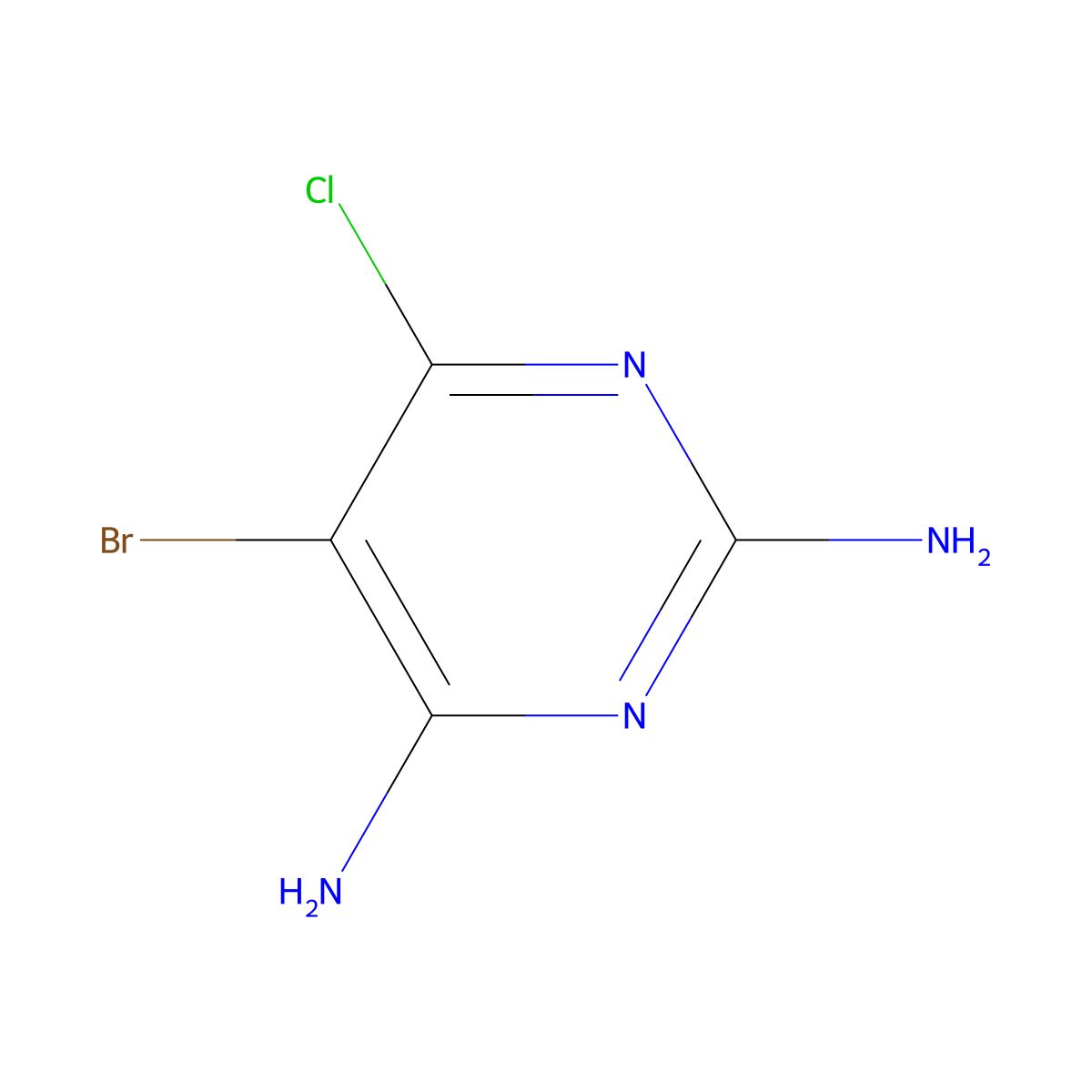 5-Bromo-6-chloropyrimidine-2,4-diamine molecular structure, CAS 7150-68-7