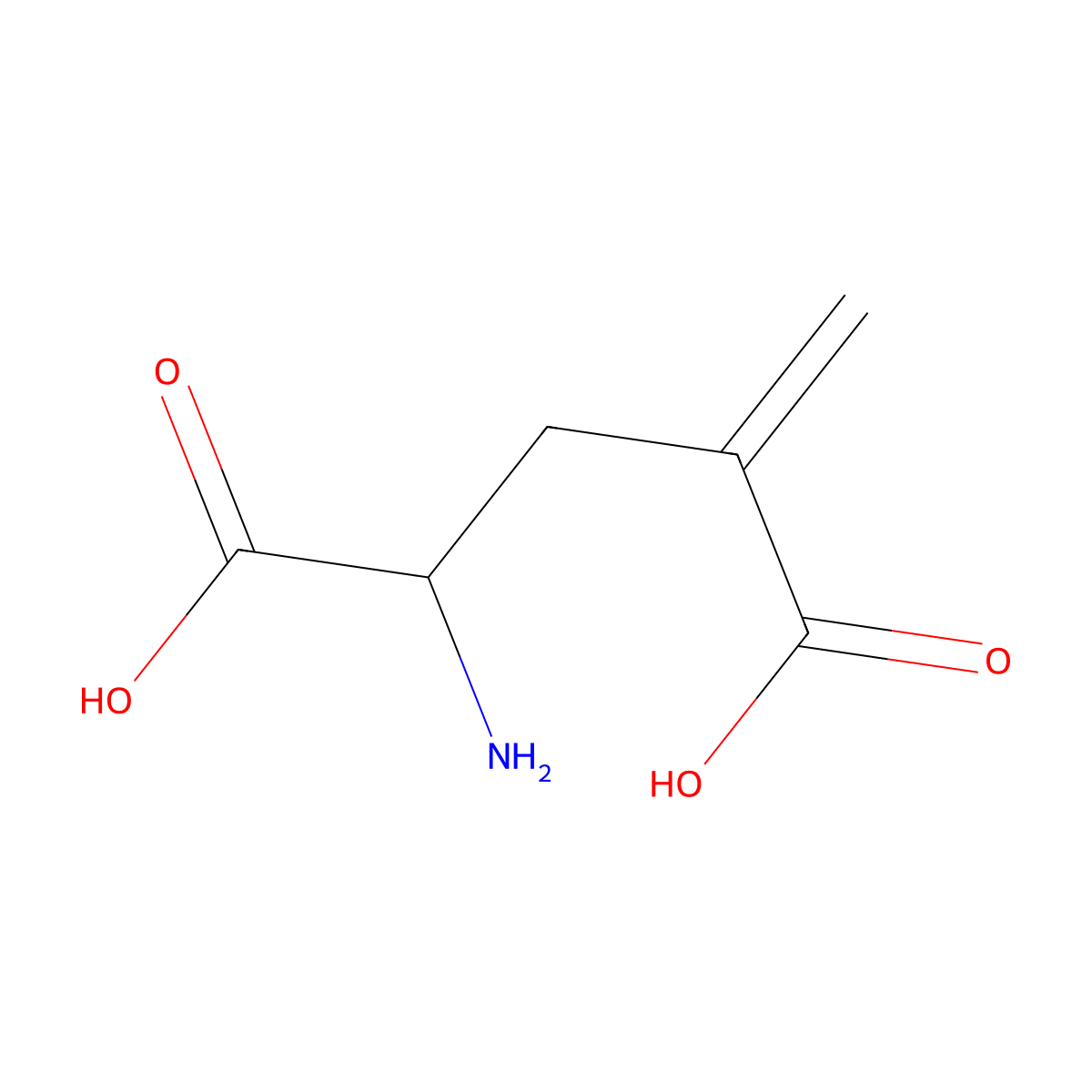 4-Methyleneglutamic acid molecular structure, CAS 7150-74-5