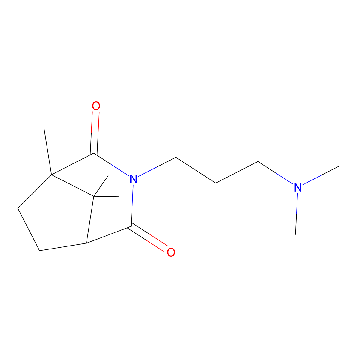 3-[3-(Dimethylamino)propyl]-1,8,8-trimethyl-3-azabicyclo[3.2.1]octane-2,4-dione molecular structure, CAS 7150-87-0