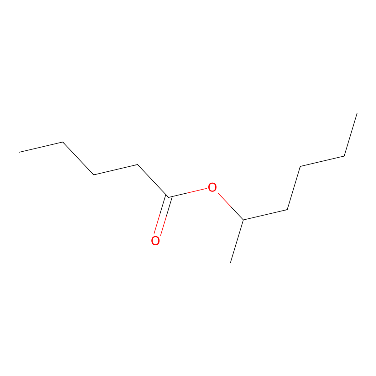 Hexan-2-yl pentanoate molecular structure, CAS 7150-92-7