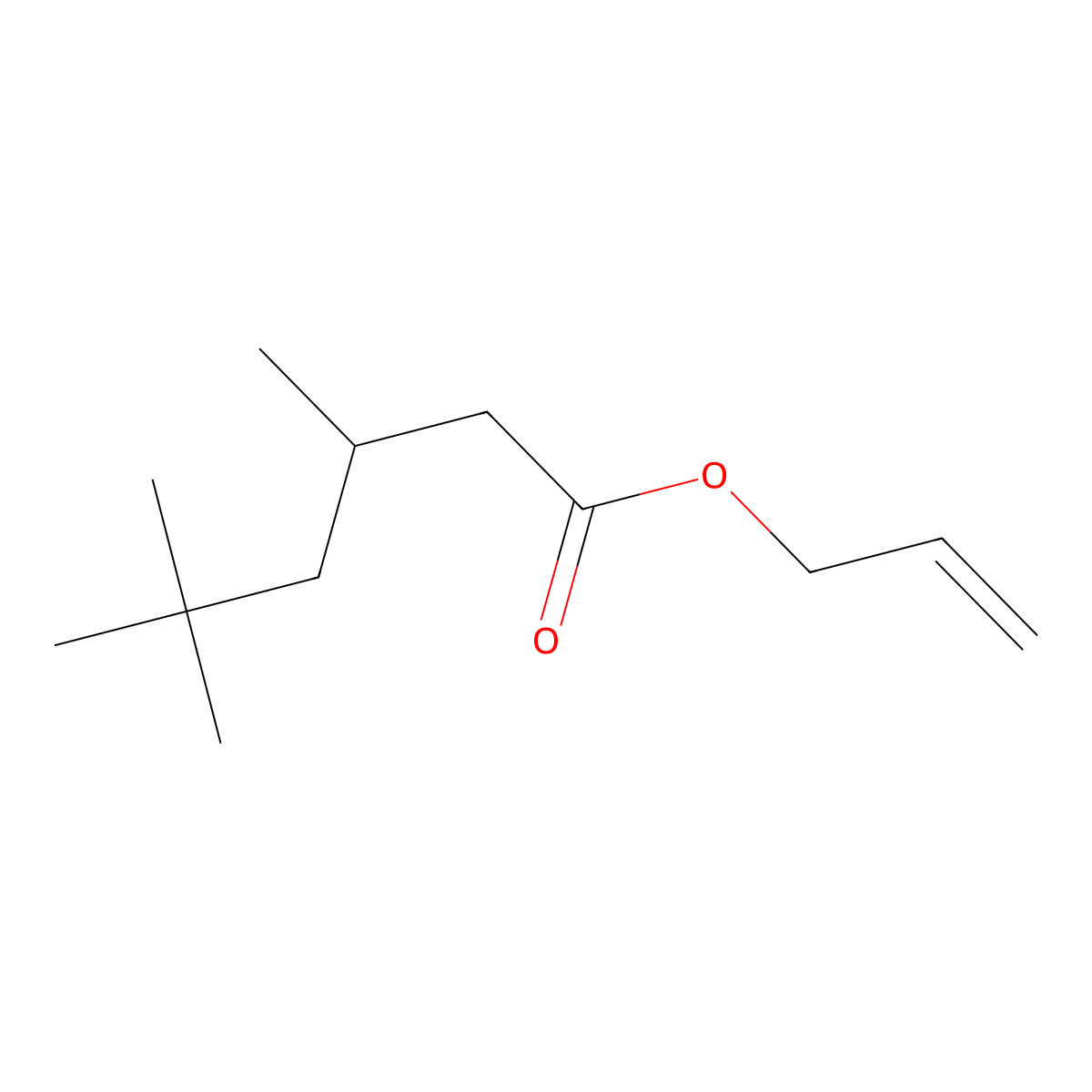 Allyl 3,5,5-trimethylhexanoate molecular structure, CAS 71500-37-3
