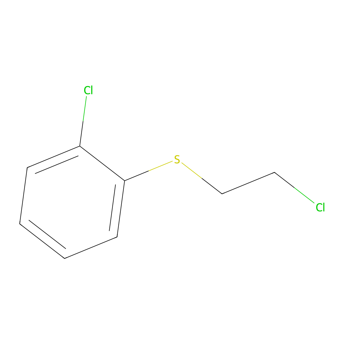 1-Chloro-2-((2-chloroethyl)thio)benzene molecular structure, CAS 71501-27-4