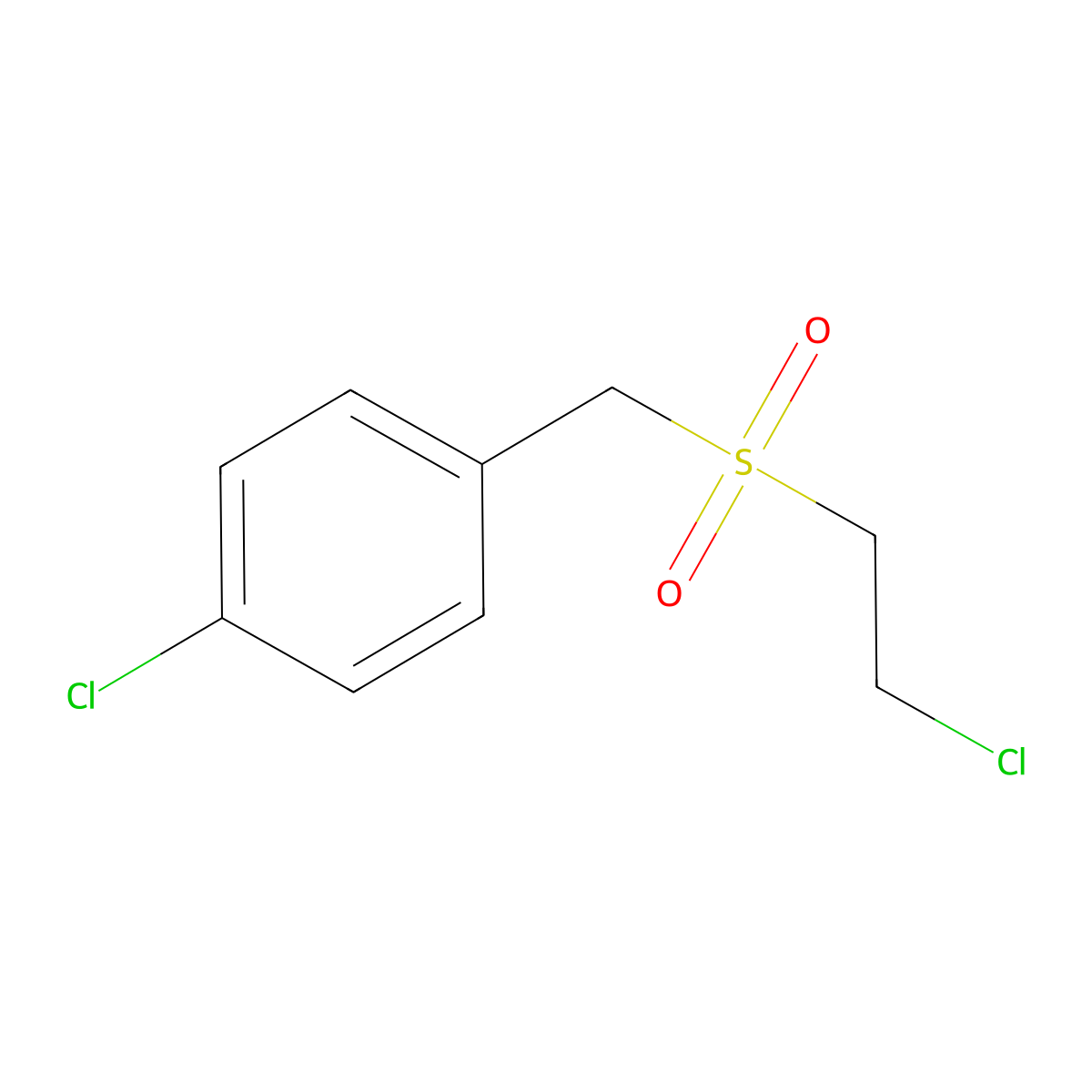 Sulfone, p-chlorobenzyl 2-chloroethyl molecular structure, CAS 71501-39-8