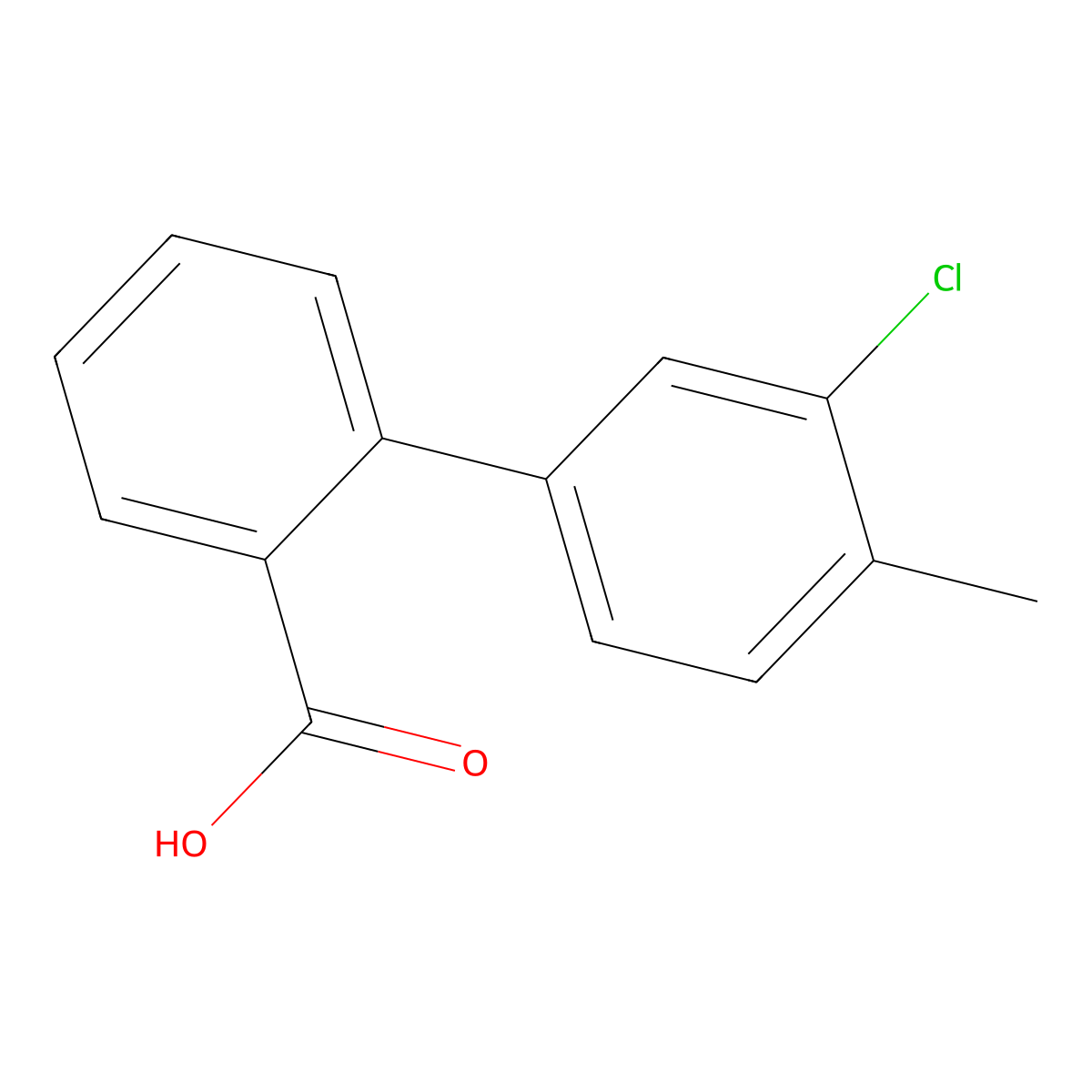 3'-Chloro-4'-methyl[1,1'-biphenyl]-2-carboxylic acid molecular structure, CAS 71501-51-4