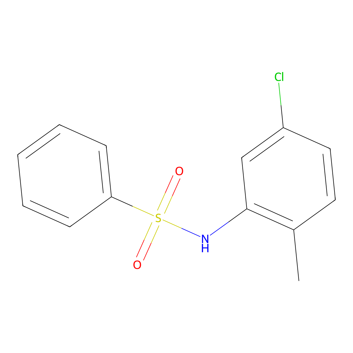N-(5-chloro-2-methylphenyl)benzenesulfonamide molecular structure, CAS 71501-54-7