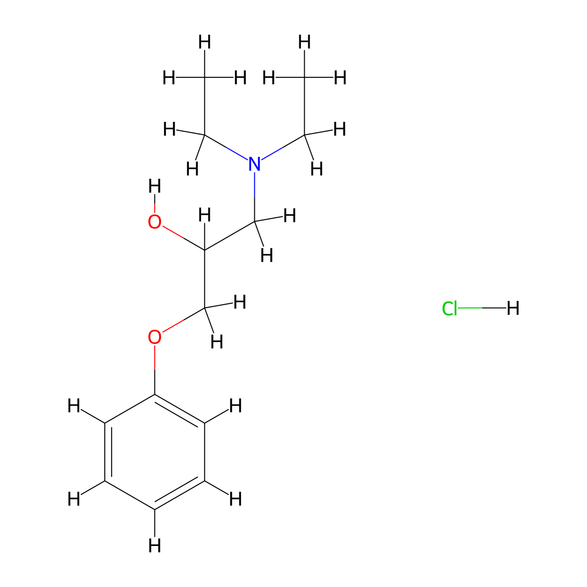 1-(Diethylamino)-3-phenoxy-2-propanol hydrochloride molecular structure, CAS 71501-69-4