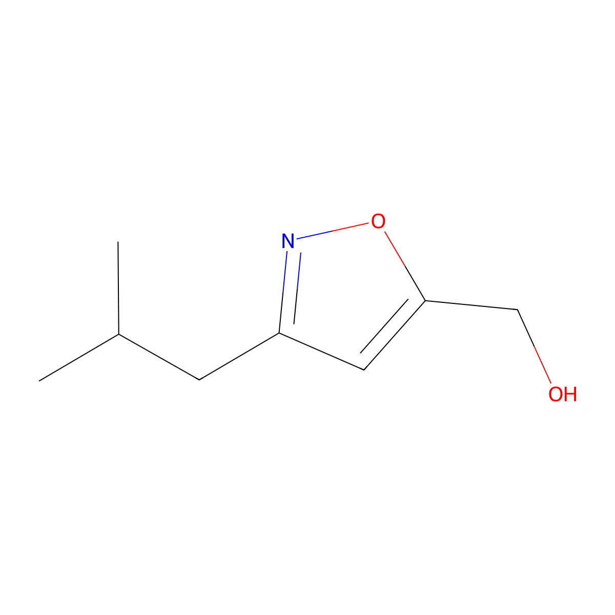 [3-(2-Methylpropyl)-1,2-oxazol-5-yl]methanol molecular structure, CAS 71502-42-6